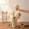 Dekorative Blumen, Rosa, Lila, Simulation, Seide, Hortensie, DIY, Hochzeit, Brautsträuße, Straßenführung, Hausgarten, Desktop-Kunstblumen-Dekor