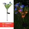 Lampadaire de chrysanthème sauvage de simulation de LED solaire pour la pelouse extérieure de décoration de jardin