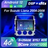 M6 Pro 2K QLED Android 12 Car DVD Radio stereo dla Suzuki Liana 2004-2008 Multimedia Video Player GPS Navigaion Carplay 2Din Audio