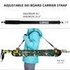 Strap 1pc Adjustable Skiing Pole Shoulder Hand Anti-slip with Ski Pole Hook Loop Protecting Neoprene Pad Ski Handle Strap Bags 231120