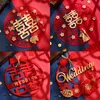 Decorações de Natal 2 Pçs / Set Casamento Chinês Dupla Felicidade Adesivo de Parede Não Tecido Adesivos para Decoração de Janela de Porta de Quarto 231121