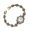 Montres-bracelets Montre Bracelet Chaîne Bracelet Mode Rétro Alliage De Zinc Style Bohème Dame Diamant