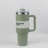 배송 준비 Quencher 40oz Tumblers H2.0 스테인레스 스틸 컵 실리콘 손잡이 뚜껑 짚 2 세대 자동차 40 온스 머그잔 물병 20 컬러 H0236