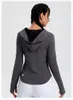 Al Women Ribbed Nu Hooded Jacket outfit Womens Activewear Slim Fit Zip Thumb Hole Running Workout Fitness Yoga Jackets