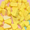 Decorazione del partito 50 pezzi Simulazione Torta Modelli di formaggio finto Giochi di ruolo Giocattoli Cibo Accessori per la casa Casa Mini Cottage Pografia Puntelli