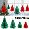 Noel Süslemeleri 3d Bealar Ağaç Süsleri DIY Kağıt Noel Hakkalanma Kolye Happy Year Party Ev Dekorasyonu 20/25/30cm