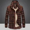 Mens Jackets Winter Jacket Men Thicken Warm Fleece Shirts Coats 100% Cotton Plaid Flannel Military Clothes Chaquetas Hombre Size M4XL 231120