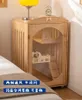 Porte-chats Cage Villa Bois Massif Petit Avec Toilette Intégrée Deux Couches Chatterie Maison Maison Intérieur Pet Kitty