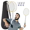 2 unids/set raqueta de bádminton amateur raquetas de bádminton primaria raqueta de entrenamiento volantes conjunto suministros deportivos accesorios 231120