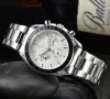 OMG 42MM mens men designer watches quartz Full Function calendar date Six needles All dial work luxury watch sapphire glass Multifunction Chronograph watch om658