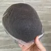 통기성 풀 스위스 레이스 100% 인간 헤어 남성 Toupee Natural Hairline Invisible Man 가발 교체 헤어 시스템 보철물 모세관