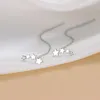 Dangle Earrings Sweet Cute Meteor Star Long Wire Tassel Thread Chain Climb Drop Women's Straight Hanging Earings Jewelry