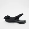 Nxy sandalen bloem plat slingbacks voor vrouwen puntige teen schoenen herfst roze slippers vrouw casual plus maat s 230406