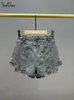 Women's Shorts Soefdioo Fashion Irregular Denim Shorts Skirts Women Sexy High Waist Straight Shorts Summer Female Bottoms Streetwear 230420