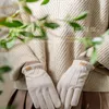 Велосипедные перчатки замшевые женские прочные ветрозащитные плюшевые и утолщенные мягкие теплые зимние женские перчатки