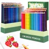 Ołówki Arrtx artysta 126 Kolorowe ołówki ustawione z ochronnym pionowym wkładką organizator Organizator premium miękkie przewody jasne kolor do rysowania 230420