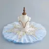 Stage Wear Style Tutu di balletto professionale Costumi con applicazioni di pizzo per ragazze adulte che ballano bambini Ballerina abito a pieghe