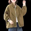 Damesjassen Vintage jas 2023 herfst en winter Koreaanse losse oversized casual jas opstaande kraag top