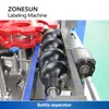 Zonesun Automatic Hot Melt Glue Labeler Fast Application Star Wheel Bopp Label Cylindrical Oblong Pump Bottle Packaging ZS-GTB12