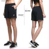 Yoga outfit Women Summer Gym Shorts Fitness Running Biker Workout Yoga Short Gym Sport Quick Dry Spandex Athletic Pants With Pocket Women T230421