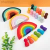 Intelligence Toys 1set Soft Building Builds Silicone Stacking Baby speelgoed Ronde vorm Constructie Rubberen Tandeners Montessori