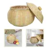 Dinnerware Sets Ganazono Woven Baskets Rattan Boxes Wicker Tray Lid Bamboo Basket Egg Picnic Bread Vegetables Onion