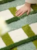 Carpets Handmade 3D Tufting Decorative Area Rug Grass Green Color Nordic Style Home Collection Carpet Thick Floor Mat