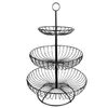 Servis uppsättningar 3 Tier Fruit Basket Metal Bread Storage Wire Vegetable Stand Iron 3-Tier Party Holder