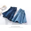 Röcke Little Maven Blauer Rock Denim Baby Mädchen Sommerkleidung Schön und bequem für Kinder von 2 bis 7 Jahren 230420