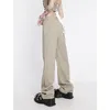 Women's Jeans Women's Khaki Wide Leg Jeans Star Pocket Vintage Straight Pants High Waist Baggy Streetwear Casual Brown Denim Trouser Ladies 230421