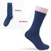 Herrstrumpor 2023 Autumn Winter Men's Cotton Plus Size 38-45 Långt för män klär manliga gåvor Business Deodorant Sox