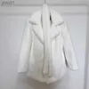 Fourrure Femme Fausse Fourrure De Luxe Pur Blanc Ceinturé Manteau En Fausse Fourrure Femmes Épais Chaud Moelleux Veste En Peluche Chic Dames Rue Mode Manteaux D'hiver TenuesL231121