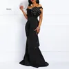 Casual Dresses Sexy Lace Off Shoulder Sleeveless Beaded Long Maxi Party Women Evening Elegant Night Club Bodycon Mermaid Dress