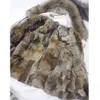Piel sintética de mujer Maomaokong conejo auténtico forrado con chaqueta cálida de invierno abrigo Parkas largo con cuello de mapache 231121