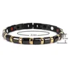 Bracelets de link Cadeia Black Gold Gold Magnetic Health Brangelet Bangle 316L Aço inoxidável 4 em 1 jóias de cura para homens ou WomenLink LinkLink