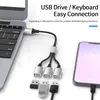 Till 3 USB 2.0 nav Dual 4Port Multi Splitter Adapter OTG för PC Laptop Surface Computer Accessories En förlängningseffektdata