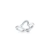 rings jewelry 925 Silver Plated Heart shaped Ring from Men's Women's Same Fashion Love Advanced Sense Ring