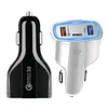 Chargeur de voiture USB C 3 ports QC3.0 PD 3.5A Type-C Adaptateur de chargeur de charge rapide double USB pour iPhone 14 13 12 Samsung s22 s21 Chargeurs de charge rapide pour voiture Xiaomi