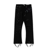 galerijen denim dept designerbroek gespikkeld Joggingbroek voor heren Mode Hip Hop Limited Street Los Angeles Handbeschilderd Gespikkelde stippen Beschadigde pijp Rechte korte broek