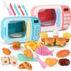 Kitchens Play Food Kid's Kitchen Toys Simulation Microwave Oven Educational Toys Mini Kitchen Food Pretend Play Cutting Role Playing Girls Toys 231120