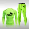 Zestawy biegowe Zestaw Kompresyjne Jogging Leggingi koszula męskie ubranie męskie męskie odzież sportowa Szybkie suche rajstopy fitness trening 4xl