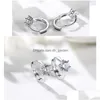 Stud mångsidig guldhoppörhängen för kvinnor brosk Septum Piercing Earing Crystal Imitation Diamond Jewelry Korean Acceso Dhgarden Oticz