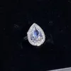 Bagues de cluster 925 Sterling Silver Heart Diamond Bague Femme Anillos de Origine Gemstone Bijoux Bandes de mariage