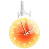 Horloges murales Table de coucher de soleil gradient tridimensionnel suspendu à double usage acrylique rond Ornements de bureau décoratif délicat