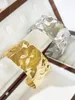 Bangle Peri'sbox ze stali nierdzewnej 18K 18 -krotnie złote pvd plisowane wydobyte bardzo duże bransoletki mankietu dla kobiet masywna biżuteria