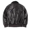 Mens Leather Faux Winter Air Force Flight Jacket Fur Collar Retro Male Outdoor Bomber Winderbreaker Motorcycle Outwear Coats 231120