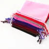 50pcs Small Mixed Drawstrings Velvet Gift Bags Jewelry Pouches for Wedding Favors, Candy Bags, Party Favors