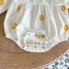 Rompers Baby Clothing Flower Born Girls Bodysuits Långärmad bomullskläder Spädbarn Spring Fall Söt Onesie Costume 230421