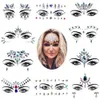 Party Decoration Rhinestone festival Face jewels sticker Fake Tattoo Stickers Body Glitter Tattoos Gems Flash for Music Festival Party Makeup