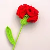 Kwiaty dekoracyjne 10pcs ręcznie dzianina przędza kwiatowa szydełka węzełko